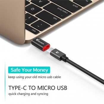 TIEGEM USB Adapter USB C to Micro USB OTG Cable Type C Converter for Macbook Samsung Galaxy S8 S9 Huawei mate 20 pro OTG Adapter