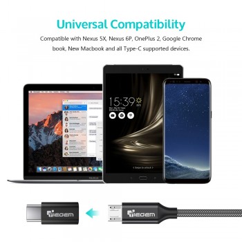 TIEGEM USB Adapter USB C to Micro USB OTG Cable Type C Converter for Macbook Samsung Galaxy S8 S9 Huawei mate 20 pro OTG Adapter