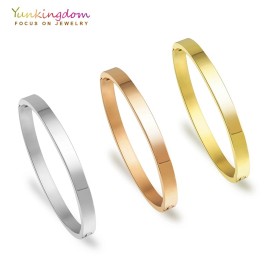 Yunkingdom stainless steel bracelets amp; bangles for women titanium steel bangles three colors gold ladies bangles