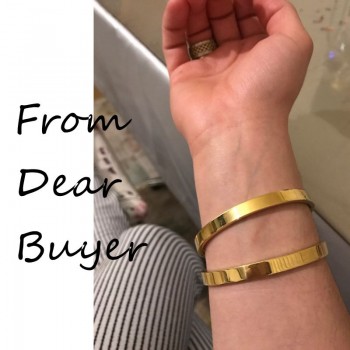 Yunkingdom stainless steel bracelets amp; bangles for women titanium steel bangles three colors gold ladies bangles