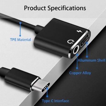 USB Type C To 3.5mm Earphone Jack Adapter For Leeco Le Max 2/Pro 3 S3 Aux Audio Cable Headphone Charger Charging USB-C Converter