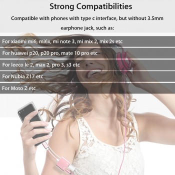 USB Type C To 3.5mm Earphone Jack Adapter For Leeco Le Max 2/Pro 3 S3 Aux Audio Cable Headphone Charger Charging USB-C Converter