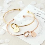 New Fashion Hot Rose Golden Silver Plated Alloy Letter A-Z Bracelet Snake Chain Charm Bracelets For Female Personality Jewelry