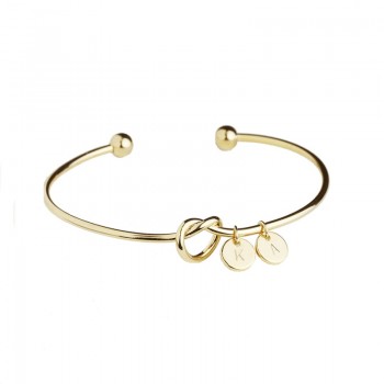 New Fashion Hot Rose Golden Silver Plated Alloy Letter A-Z Bracelet Snake Chain Charm Bracelets For Female Personality Jewelry