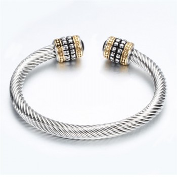 ZORCVENS Bracelet Multi Twisted Cable Wire Bangle Vintage Fashion Bangles Unique Designer Brand Christmas Cuff Bracelet