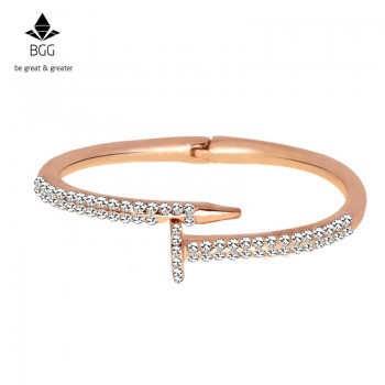 BGG Screws Nail Cuff Bangles Copper Love Bracelets For Women Gold Pulsera Jewelry Stainless Steel Screw Bracelet Pulseiras