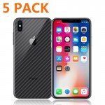 5PCS Mobile Phone Stickers For iPhone 8 Plus 7 6 6S 5 5S XS Max XR X Carbon Fiber Film Back Pegatinas Adesivos Accessories EEMIA