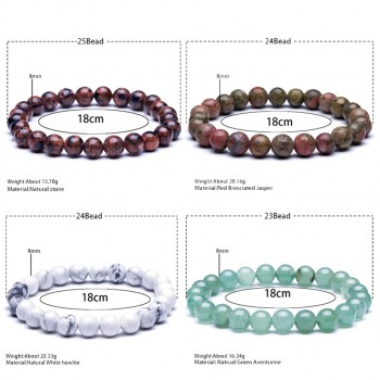 New natural stone beads bracelets High quality tiger eye buddha lava round beads elasticity rope bracelets for womenamp;men jewelry
