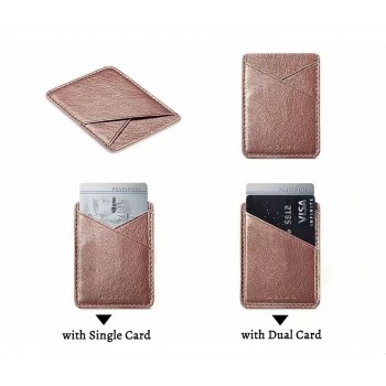 Phone Wallet Sticker For iPhone X XR XS 8 7 PU Leather Phone Pocket Sticker For Xiaomi 3M Adhesive Back Cover Sticker