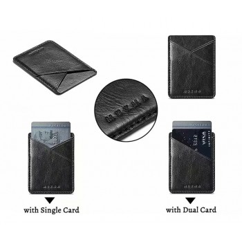 Phone Wallet Sticker For iPhone X XR XS 8 7 PU Leather Phone Pocket Sticker For Xiaomi 3M Adhesive Back Cover Sticker