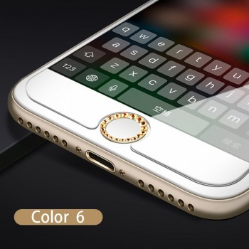 Moybmax crystal Touch ID Aluminum Home Button Sticker For iPhone 8 7 6 6s Plus SE 5s iPad Pro Fingerprint Identification