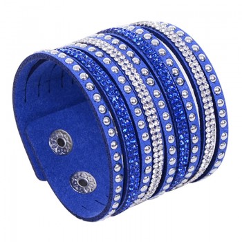 Kejialai 2018 New Fashion Jewelry Women And Men Bracelets With Full Crystal Simple Wrap Bracelets Charm Bangle Unisex KJL004