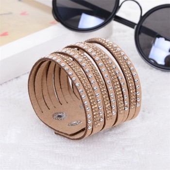 Kejialai 2018 New Fashion Jewelry Women And Men Bracelets With Full Crystal Simple Wrap Bracelets Charm Bangle Unisex KJL004