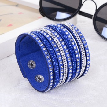 Kejialai 2018 New Fashion Jewelry Women And Men Bracelets With Full Crystal Simple Wrap Bracelets Charm Bangle Unisex KJL004