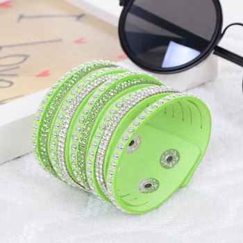 Kejialai 2018 New Fashion Jewelry Women And Men Bracelets With Full Crystal Simple Wrap Bracelets Charm Bangle Unisex KJL004