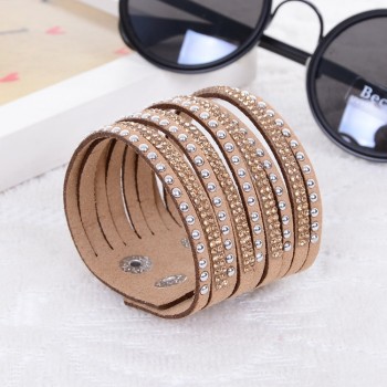Kejialai 2018 New Fashion Jewelry Women And Men Bracelets With Full Crystal Simple Wrap Bracelets Charm Bangle Unisex KJL004