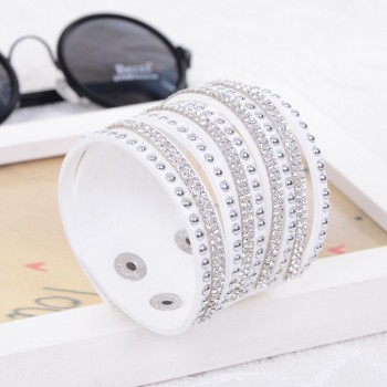 Kejialai 2018 New Fashion Jewelry Women And Men Bracelets With Full Crystal Simple Wrap Bracelets Charm Bangle Unisex KJL004
