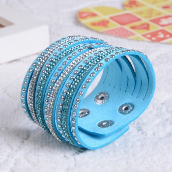 Kejialai 2018 New Fashion Jewelry Women And Men Bracelets With Full Crystal Simple Wrap Bracelets Charm Bangle Unisex KJL004