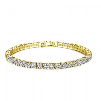 StoneFans CZ Crystal Tennis Bracelet Zircon Bracelet Bangle Chains Crystal Gold Strand Bracelets For Women Female Jewelry 2018