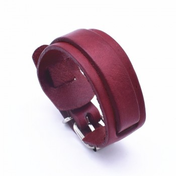 VOQ 2018 Personality Fashion Vintage Adjustable length Wrap Wristband Double Layer Leather Bracelets for Women Men Jewelry