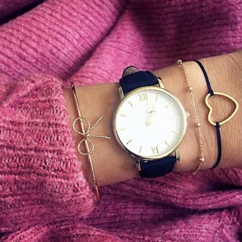 18 Styles Women Fashion Bow Leaves Cat Bangle Crystal Love Leather Pineapple Feather Open Bracelet Bohemian Accessories