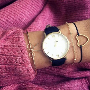 18 Styles Women Fashion Bow Leaves Cat Bangle Crystal Love Leather Pineapple Feather Open Bracelet Bohemian Accessories