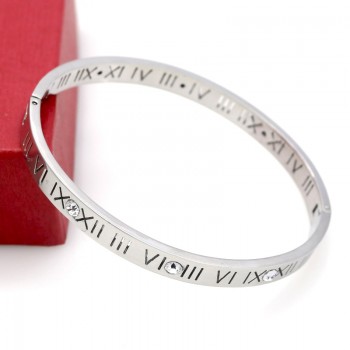 New Classic Design High Quality 4mm And 6mm Zircon Roman Numerals Bracelets amp; Bangles Women Fashion Jewelry Bangles Wholesale