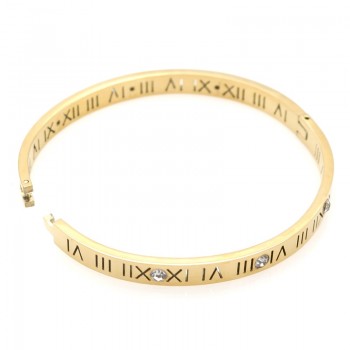 New Classic Design High Quality 4mm And 6mm Zircon Roman Numerals Bracelets amp; Bangles Women Fashion Jewelry Bangles Wholesale