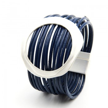 ZG Bracelets Multi-layer Winding Wrap Leather Bracelet Fashion Women Hand Jewelry Summer Accessories for Female in Black color