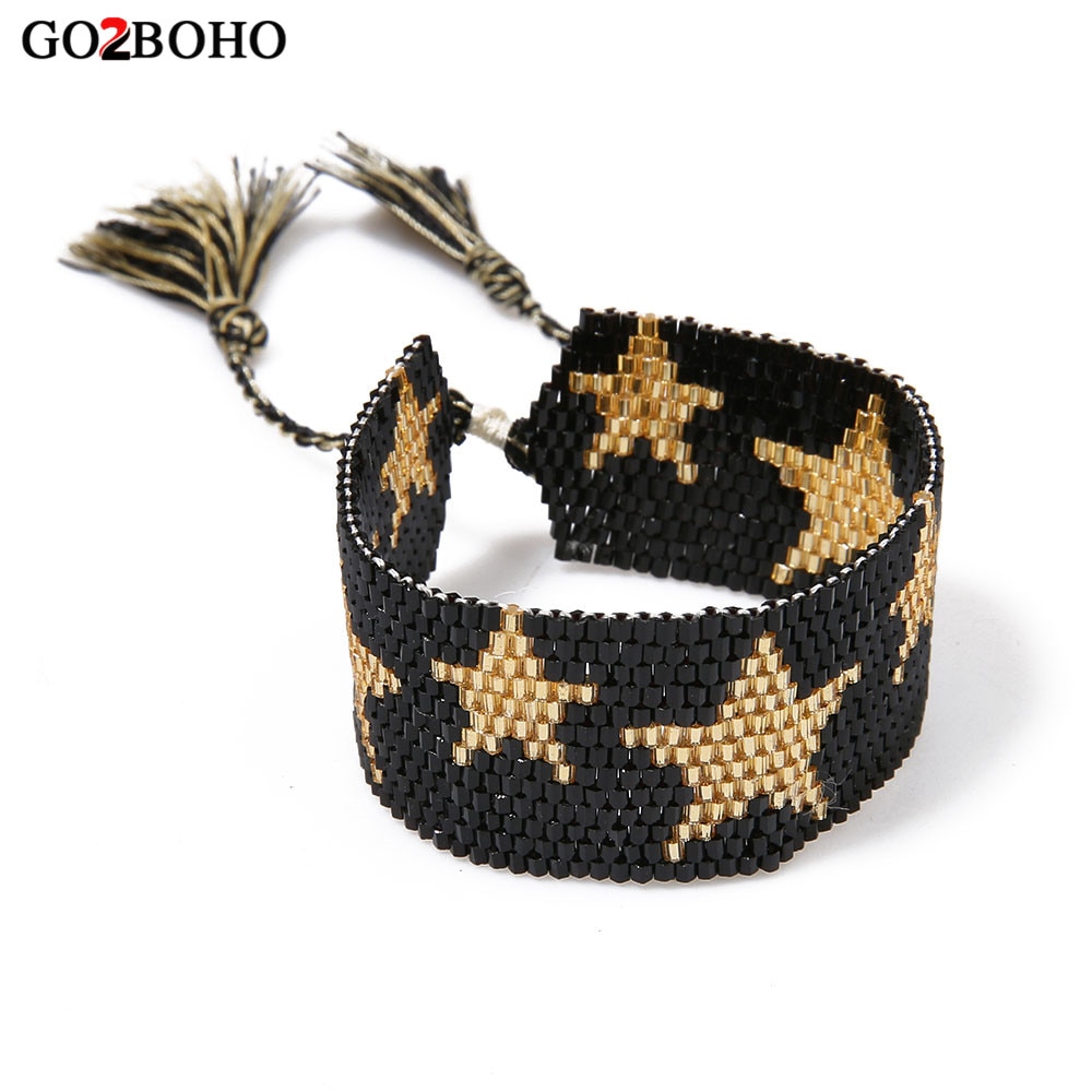 Go2boho MIYUKI Bracelet Jewelry Ethnic Bracelets Women Delica Seed Beads Star Tassel Pulsera Handmade Woven Friendship Wholesale