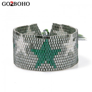 Go2boho MIYUKI Bracelet Jewelry Ethnic Bracelets Women Delica Seed Beads Star Tassel Pulsera Handmade Woven Friendship Wholesale