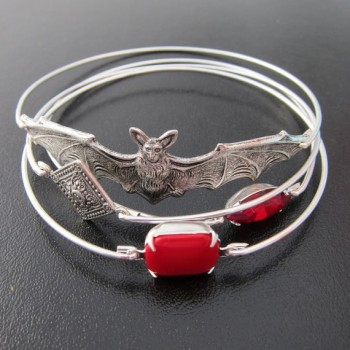 Gold/silver Color Bat Bangle Bracelet Gift for Friend Fashion Beautiful Halloween Jewelry  YPQ0125