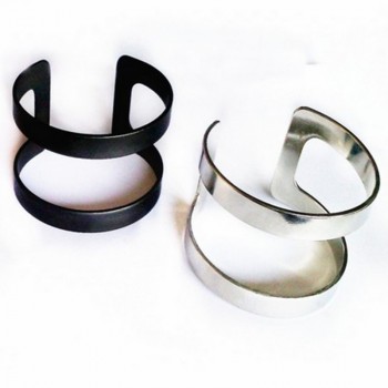 2016 simple geometrical times feeling Punk rock fashion female bracelet jewelry High quality metal black bracelet EE881