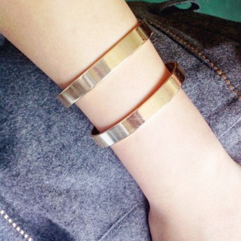 2016 simple geometrical times feeling Punk rock fashion female bracelet jewelry High quality metal black bracelet EE881
