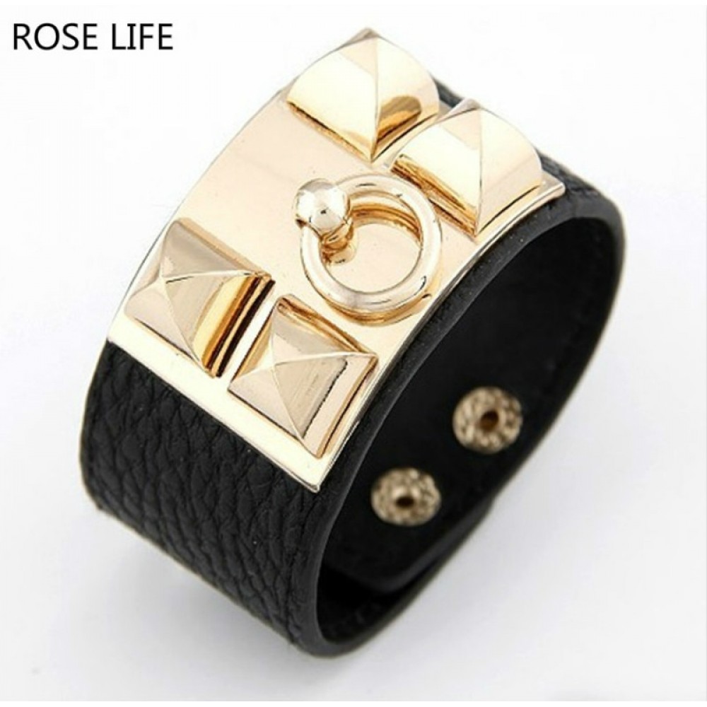 Fashion European and American punk style exaggerated leather Cuff Bracelets charm temperament Wide Bracelets amp; Bangles for Women