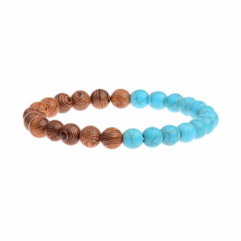 Amader 8mm New Natural Wood Beads Bracelets Men Black Ethinc Meditation White Bracelet Women Prayer Jewelry Yoga ABJ005