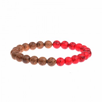 Amader 8mm New Natural Wood Beads Bracelets Men Black Ethinc Meditation White Bracelet Women Prayer Jewelry Yoga ABJ005