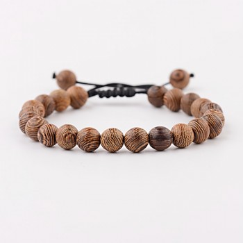 Amader 8mm New Natural Wood Beads Bracelets Men Black Ethinc Meditation White Bracelet Women Prayer Jewelry Yoga ABJ005