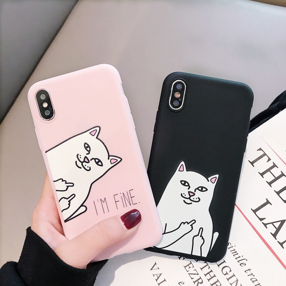 Funny Cartoon Phone Case For Huawei Honor 10 9 8 Lite 5C 5X 6A 6X 7A 7X 8C 8X 8A 9i MAX Note 10 Play Cover Candy Color Cat Cases