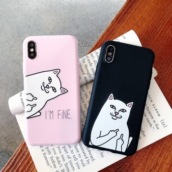Funny Cartoon Phone Case For Huawei Honor 10 9 8 Lite 5C 5X 6A 6X 7A 7X 8C 8X 8A 9i MAX Note 10 Play Cover Candy Color Cat Cases
