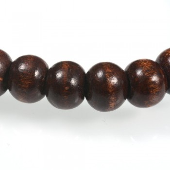 160pcs Wood Beads Strand Stretch Bracelets CoconutBrown about 59mm inner diameter