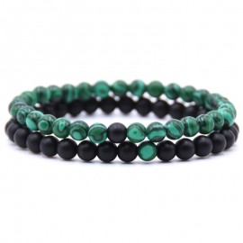 HONEYYIYI 2pcs/set Natural Stone Mixing beads Bracelet men Bracelets amp; Bangles Jewelry men gifts pulseras