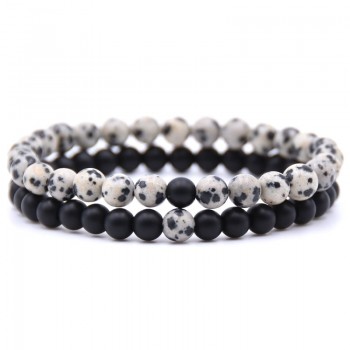 HONEYYIYI 2pcs/set Natural Stone Mixing beads Bracelet men Bracelets amp; Bangles Jewelry men gifts pulseras