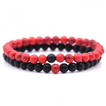 HONEYYIYI 2pcs/set Natural Stone Mixing beads Bracelet men Bracelets amp; Bangles Jewelry men gifts pulseras