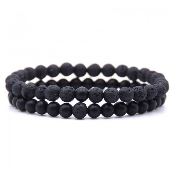 HONEYYIYI 2pcs/set Natural Stone Mixing beads Bracelet men Bracelets amp; Bangles Jewelry men gifts pulseras