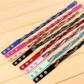 Kejialai Multi Rows CZ Women Wrap Charm Bracelet Leather Rope Bracelets With Crystal Fashion Jewelry Female Rope Chain KJL019
