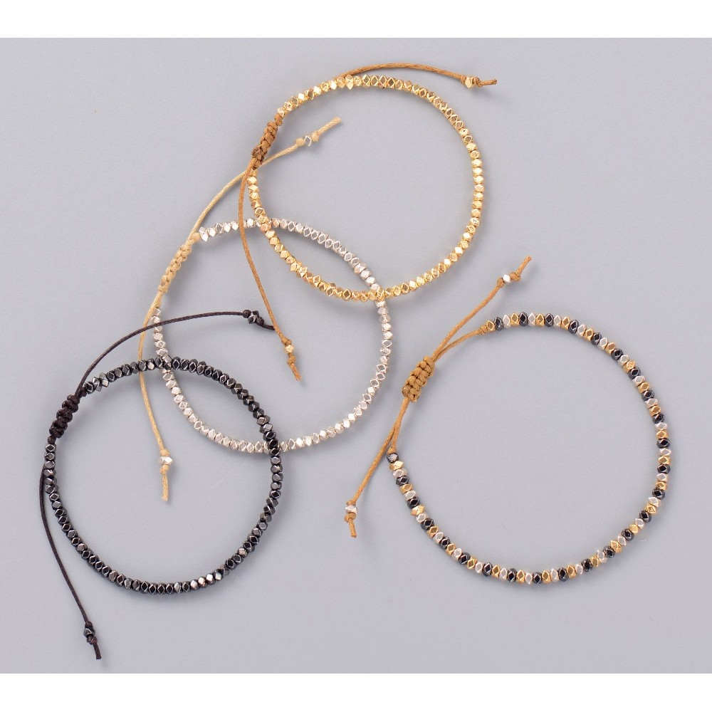 Simple Bracelet New Fashionable Metal Bead Adjustable Bracelet Vintage Hollywood Beaded Bohemia Bracelets for women