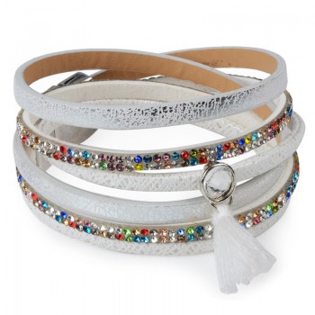 12Styles Multilayer Leather Tassel Bracelet Bohemian Feather Tree Charms Magnetic Velvet Bracelet Boho Women Men Jewelry