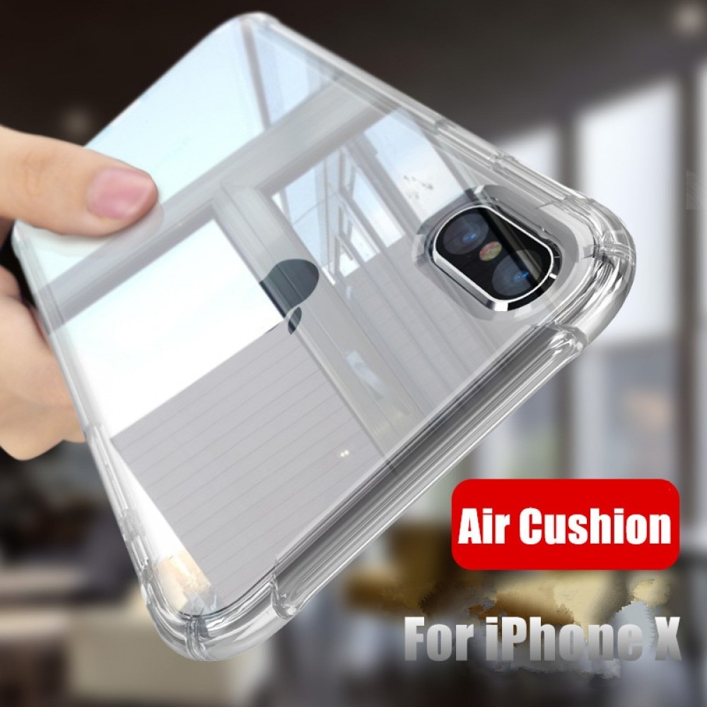 Shockproof 360 Degree Clear Protect Cover for iPhone x Case Soft TPU + Hard PC Plastic Cover For iPhone 6s 6 7 8 Plus xs xr Case