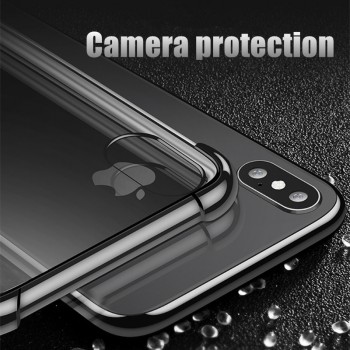 Shockproof 360 Degree Clear Protect Cover for iPhone x Case Soft TPU + Hard PC Plastic Cover For iPhone 6s 6 7 8 Plus xs xr Case